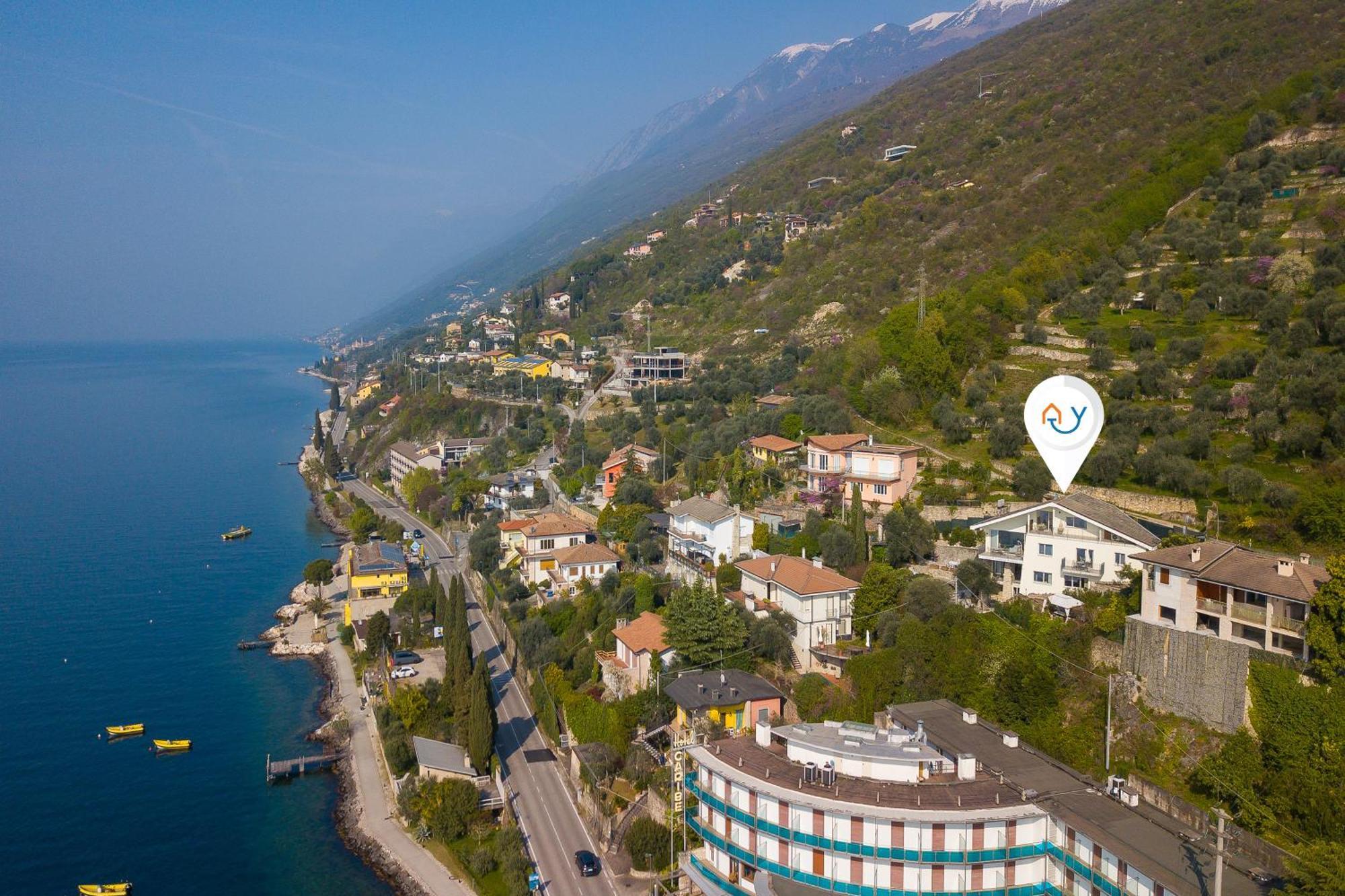 Lake View Villa Mercurio With Shared Pool Brenzone sul Garda Exterior photo